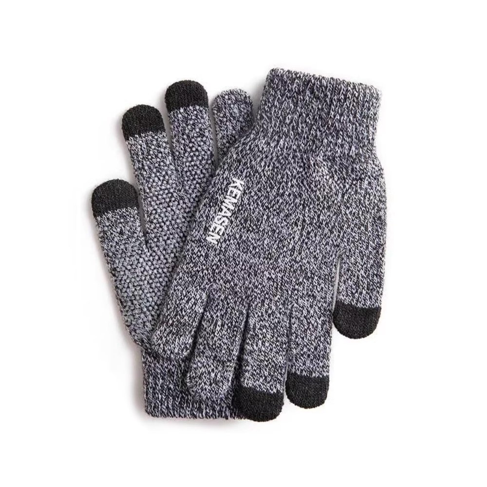 2 Pairs of Gloves Men's Winter Touch Screen Warm Thickened Cycling Winter Cold Knitted Gloves