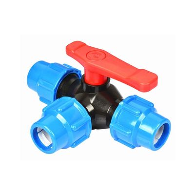 lever ball valves,ball valve,1pc 3-Way Fast Connection Pipe Valve,Plastic T-Type Valve Internal Diameter 20/25/ 32/40/ 50/ 63mm Ball Valve with Manual(Color:Blue,Size:40mm) (Color : Blu ( ( Color : 40