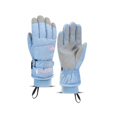 Ski Gloves Ladies Winter Riding Outdoor Padded Thickened Waterproof Warm Cotton Gloves 1 Pair