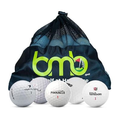 BMB GOLF Used & Recycled (Store Brand Mix 48 Pack 4.0-5.0)  Long Distance  Bulk White Supplies & Accessories  Gift for Golfers (Men & Women)