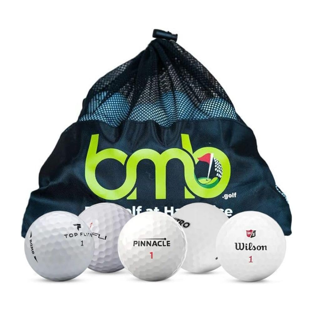 BMB GOLF Used & Recycled (Store Brand Mix 48 Pack 4.0-5.0)  Long Distance  Bulk White Supplies & Accessories  Gift for Golfers (Men & Women)