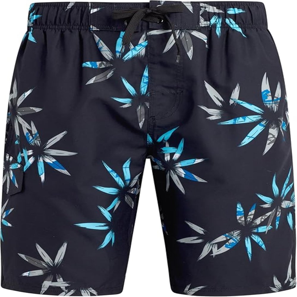 Kanu Surf Mens, Wade Mens Swim Trunks Quick-Dry Swim Shorts Men, 5.5  9 Inch Inseam (Regular & Extended Sizes), Reef Black, 2X