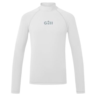 Gill Junior ZenZero Rash Guard Vest Top - Long Sleeve with 50+ UPF Sun Protection for Watersport (Light Grey, JXL)