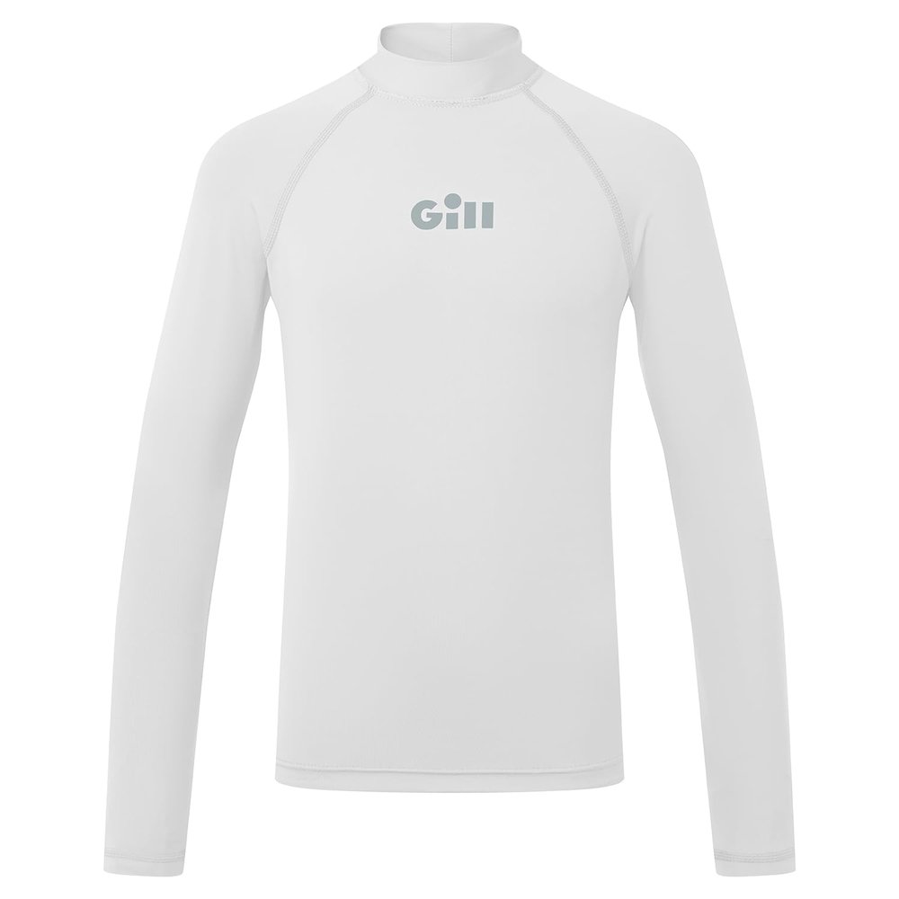 Gill Junior ZenZero Rash Guard Vest Top - Long Sleeve with 50+ UPF Sun Protection for Watersport (Light Grey, JXL)