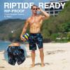 Kanu Surf Mens, Wade Mens Swim Trunks Quick-Dry Swim Shorts Men, 5.5  9 Inch Inseam (Regular & Extended Sizes), Reef Black, X-Large view 4