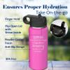 Personalized Insulated Stainless Steel Water Bottle 18 oz Flip Top Lid view 3