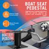 Boat Seat Pedestal Fixed Height 6.8 Inch, 7x7 Base Plate for Jon Bass and Fishing Boats, Black Powder Coated Seat Post Mount - Better Boat view 2