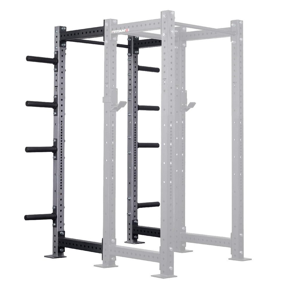 Titan Fitness X-3 Series 90" Silver Bolt-Down Power Rack Extension Kit, 24" Depth, 1000 LB Capacity, 1.25" Pull Up Bar, Weight Plate Holders, Weightlifting and Strength Training