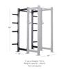Titan Fitness X-3 Series 90" Silver Bolt-Down Power Rack Extension Kit, 24" Depth, 1000 LB Capacity, 1.25" Pull Up Bar, Weight Plate Holders, Weightlifting and Strength Training view 2