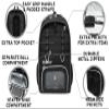 RIP-IT Women's Essentials Volleyball Backpack 2.0 - Mesh Ball Bag Included - Equipment Bag with Separate Shoe Compartment - Black view 2