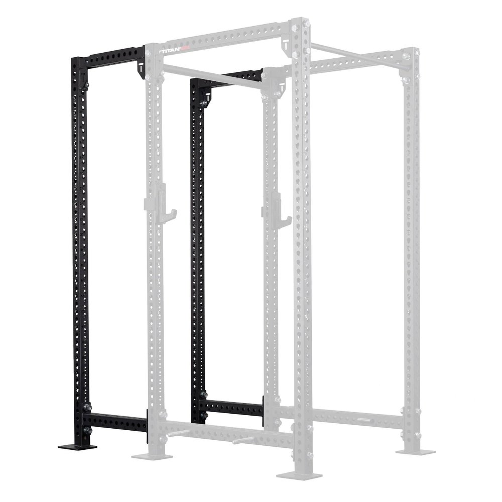Titan Fitness Titan Series 100" Bolt-Down Black 24" Power Rack Extension Kit, Rackable 2000 LB Capacity, Weightlifting and Strength Training