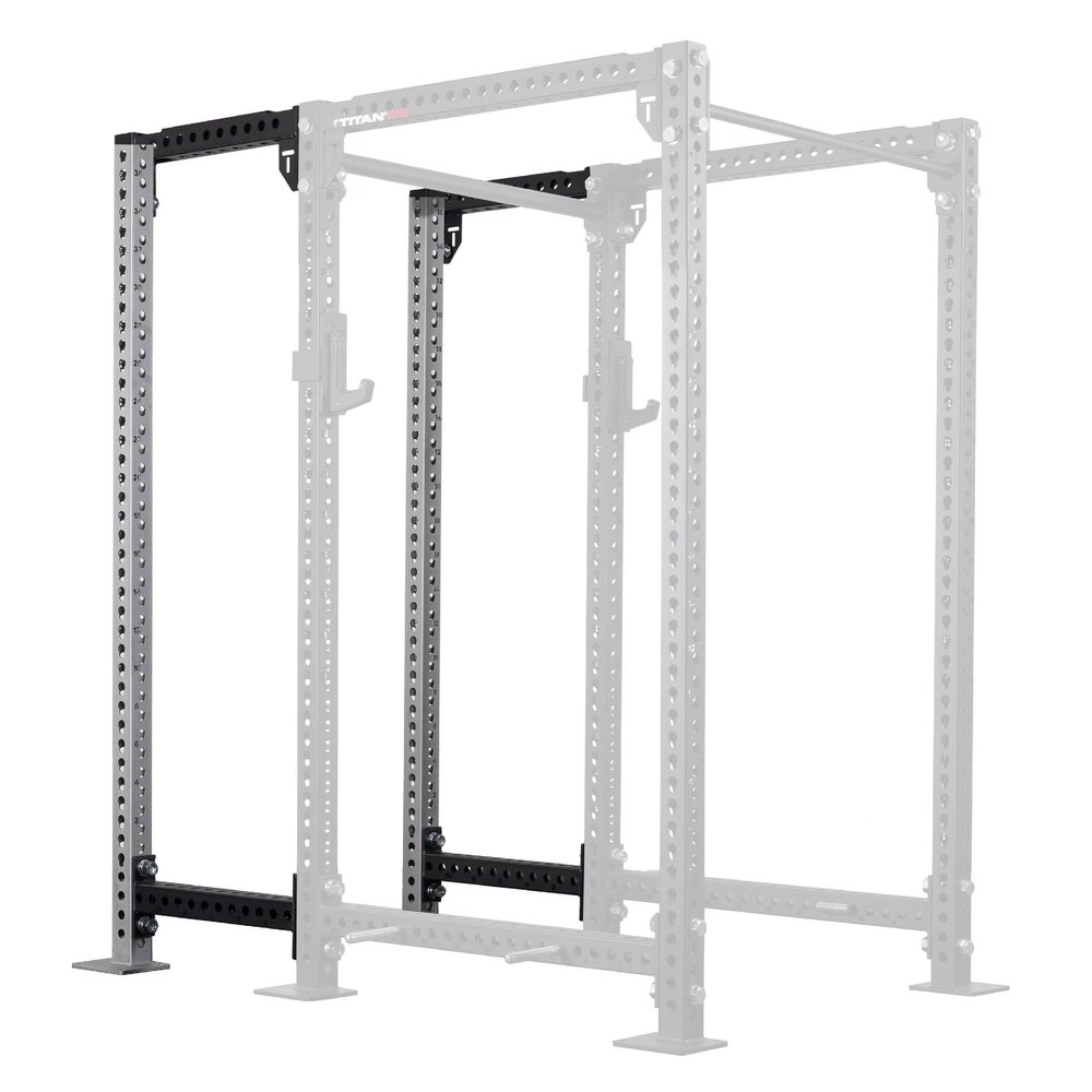 Titan Fitness Titan Series 90" Bolt-Down Silver 24" Power Rack Extension Kit, Rackable 2000 LB Capacity, Weightlifting and Strength Training