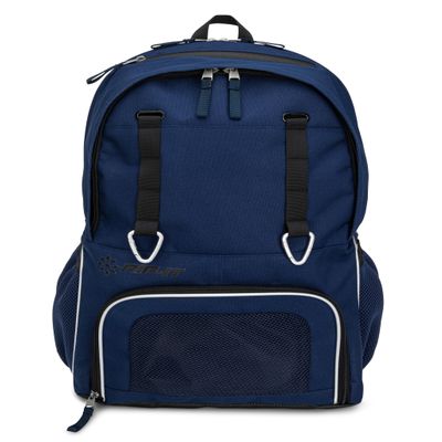 RIP-IT Women's Essentials Volleyball Backpack 2.0 - Mesh Ball Bag Included - Equipment Bag with Separate Shoe Compartment - Navy