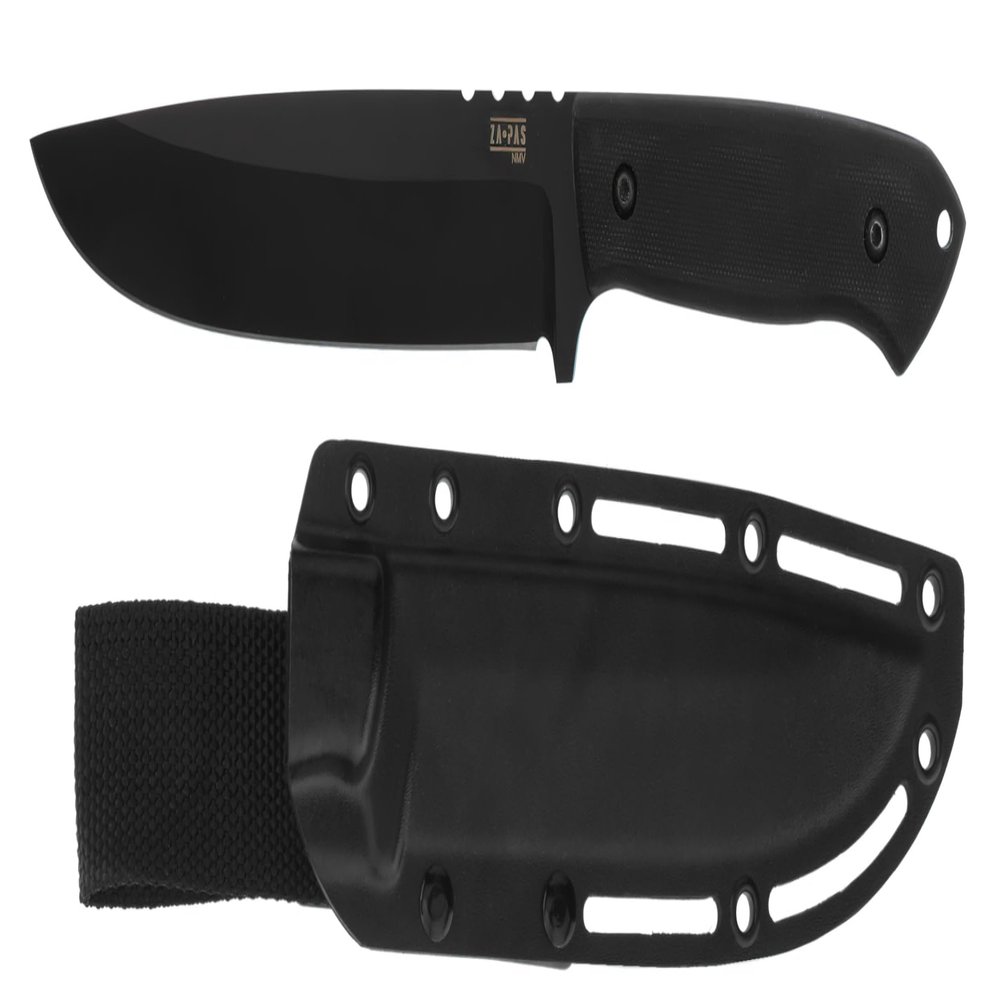 ZA-PAS Knife EXPENDABLE - NMV Cerakote G10 Kydex MADE IN POLAND (Black G10 Handle)
