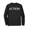 Action, Inspirational Elegant Black Long Sleeve T-Shirt view 1