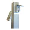 CM Marine 36" Shore Power Pedestal with Water & Electric | 15 Amp GFCI Outlet | Hose Holder | Brass Spigot (White) view 3