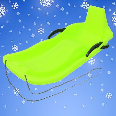 Children's Sledges, Winter Tandem Sledges, Sledges with Brakes and Pull Ropes, Plastic High Back Sledges