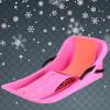 Double Thickened Sledge, Double Handle Children's Sledge, Sledge with Backrest, Frost-Resistant and Wear-Resistant Sledge view 1