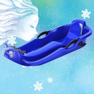 Two-Handle Children's Sledges, Two-Person Padded Sledges, Sledges with Backrests, Frost-Resistant and Wear-Resistant Sledges