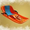 Double Handle Children's Sled, Anti-Freezing Wear-Resistant Sled, Double Thickened Sled, Sled with Pull Rope view 1