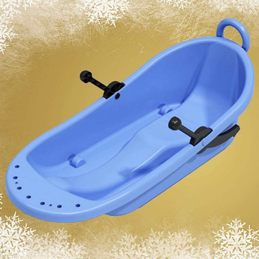Adult Children's Sledge, Double Thickened Sledge, Wear-Resistant Personalised Sledge, Big Backrest Sledge