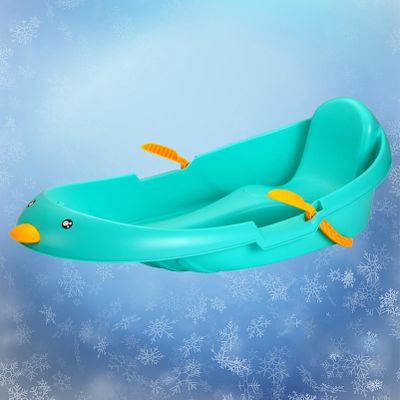Children's Snowboard Sled, Thickened Wear-Resistant Sled, Winter Sled, Plastic Sled, Adult Sled with Backrest