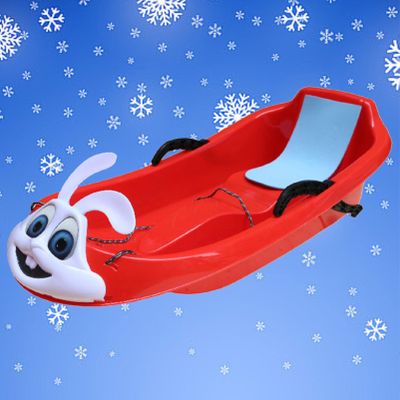 Sleds for Kids, Kids Sleds for Snow with 2 Handles and Pull Ropes, Thickened Sled, Plastic Snow Sled