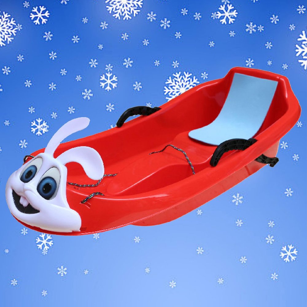 Sleds for Kids, Kids Sleds for Snow with 2 Handles and Pull Ropes, Thickened Sled, Plastic Snow Sled