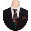 ANNINGWAX African Print Tie Set Ankara Necktie and Pocket Squares for Wedding Men Christmas Fathers Day Gift view 2