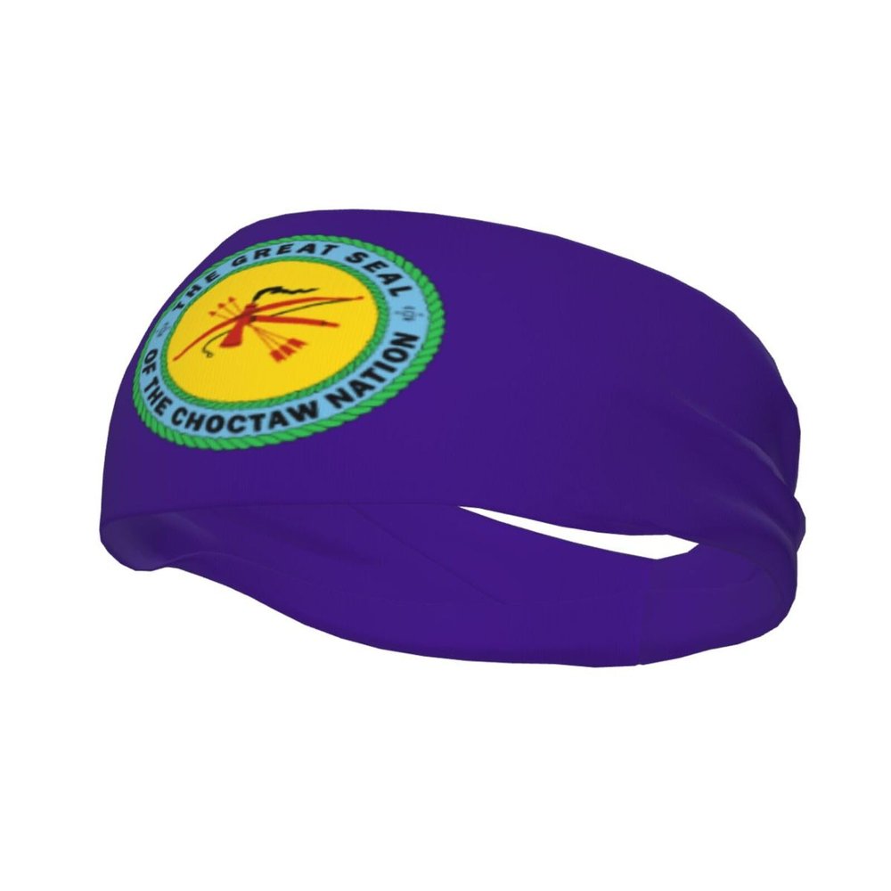 KOSPOGO Flag of The Choctaw Nation Headband for Men Women Breathable Sports Headbands Fitness Running Basketball Yoga Wicking Hair Bands