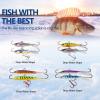 THKFISH Ice Fishing Jigs Vertical Jigs Kit Ice Fishing Tackle 8pcs+Saltwater Spinning Reel 10000 Surf Fishing Reels Saltwater,13 +1 BB,45LB Max Drag view 2