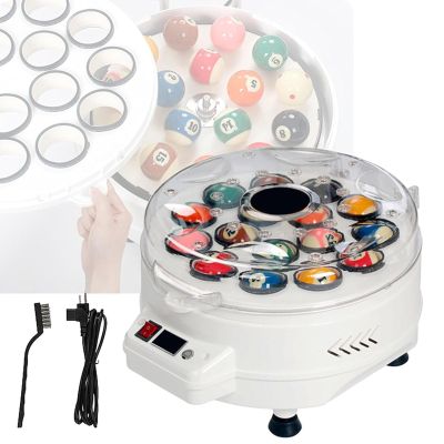 RESKIU Billiard Ballistic Ball Polishing Machine,Billiard Ball Cleaner Machine Pool 16/22 Balls Automatic Billiard Ball Cleaner for Home & Professional Use,16balls