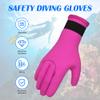 AUAUY Water Gloves, 3mm Neoprene Five Finger Warm Wetsuit Gloves, Flexible Anti Slip Surfing Glove with Adjustable Wrist Strap for Scuba Diving Snorkeling Surfing Paddling Kayaking Swimming view 3
