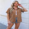 Zeagoo Women Short Sleeve Blouse Linen Button Up Shirt Casual Button Down Shirt Cotton Tops Loose Fit view 2