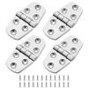 316 Stainless Steel Boat Hatch Hinges,3 inch x 1-1/2 inch (76 x 38mm) Polished Marine Hinge,Marine Heavy Duty stainless steel hinges with Screws,for Boats,Yachts,Doors,Deck,Windows,Cabinets (4 Pack) view 1