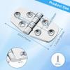 316 Stainless Steel Boat Hatch Hinges,3 inch x 1-1/2 inch (76 x 38mm) Polished Marine Hinge,Marine Heavy Duty stainless steel hinges with Screws,for Boats,Yachts,Doors,Deck,Windows,Cabinets (4 Pack) view 2