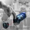 BTR BORN TO RACE Weight Lifting Gloves Cowhide Leather Fingerless Padded Body Building Long Wrist Support Gym Excercise Powerlifting Leather Gloves Unisex Design (Blue, Large) view 3