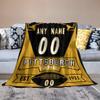 Ship Next Day Pittsburgh Custom City Football Throw Blanket Personalized Name Number for Men Women Youth Kids Oversized Soft Flannel Blanket Decorative for Bedroom Living Room, Made in USA view 1