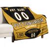 Ship Next Day Pittsburgh Custom City Football Throw Blanket Personalized Name Number for Men Women Youth Kids Oversized Soft Flannel Blanket Decorative for Bedroom Living Room, Made in USA view 3