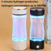 2-in-1 Hydrogen Alkaline Water Bottle Generator Portable Hydrogen Rich Water Glass Water Cup 3 Minutes Make Hydrogen Production Up to 900PPB for Improve Water Quality 400ml (Color : Beige) view 2