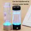 2-in-1 Hydrogen Alkaline Water Bottle Generator Portable Hydrogen Rich Water Glass Water Cup 3 Minutes Make Hydrogen Production Up to 900PPB for Improve Water Quality 400ml (Color : Beige) view 3
