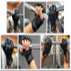BTR BORN TO RACE Weight Lifting Gloves Cowhide Leather Fingerless Padded Body Building Long Wrist Support Gym Excercise Powerlifting Leather Gloves Unisex Design (Yellow, Large) view 2