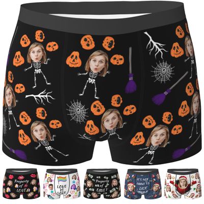 Custom Underwear For Boyfriend Custom Boxers With Face For Men Personalized Boxers With Face On Them Custom Boxers Personalized Gifts For Boyfriend Style-14 Large
