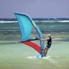 BANLICALI Inflatable Paddle Board, Inflatable PVC Stand Up Paddle Board with 360 Rotation Base, 4.2/45.21ft Sail Area, Freestanding Inflatable Paddleboard for Water Sports Surfing Blue+Red view 4