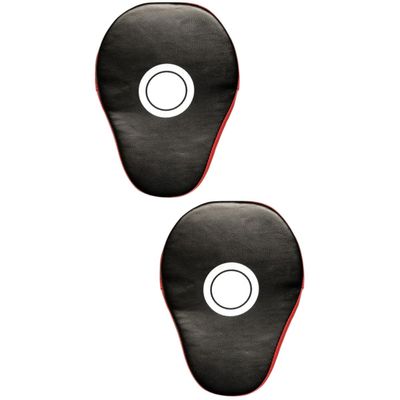 BESPORTBLE 2pairs Handheld Boxing Taekwondo Training Pads Curved Mitts for MMA Karate Kung Fu Thai Boxing Red Black Design for Gym Training Sparring Sessions
