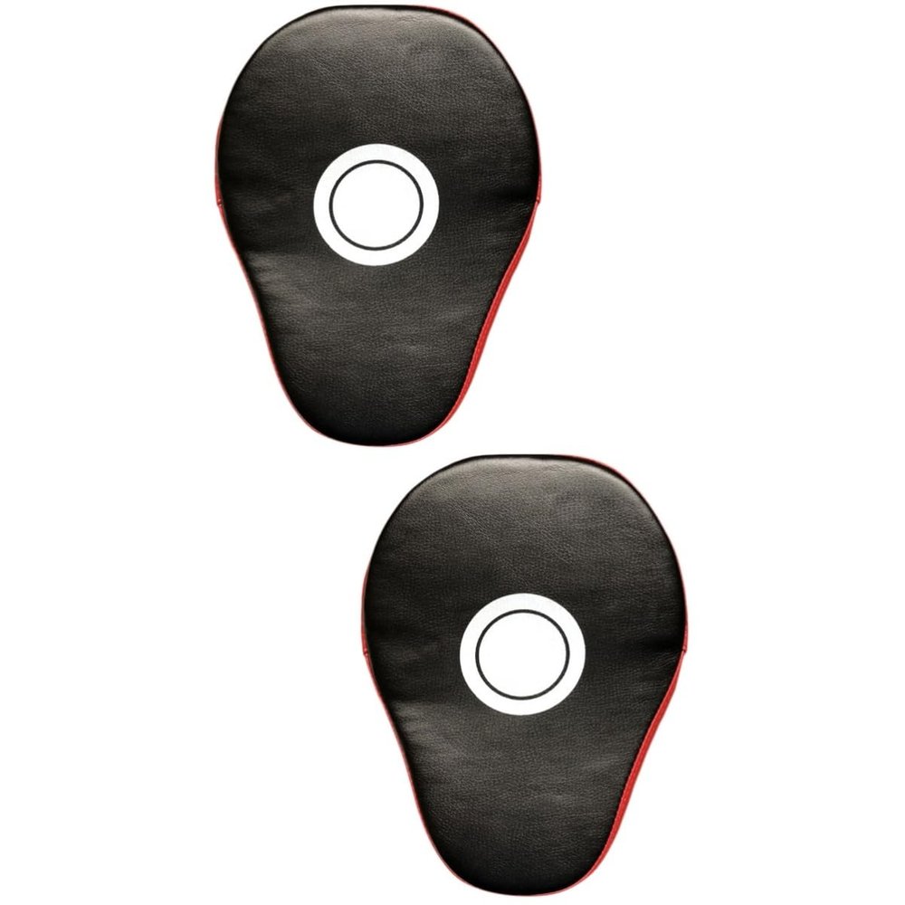 BESPORTBLE 2pairs Handheld Boxing Taekwondo Training Pads Curved Mitts for MMA Karate Kung Fu Thai Boxing Red Black Design for Gym Training Sparring Sessions