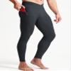 CADMUS Mens Workout Pants Compression Leggings Athletic Pants Muscle Baselayer, Black, Black, 1124, 2XL view 3