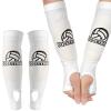 Abeillo Volleyball Arm Sleeves Passing Hitting Forearm Sleeves with Protection Foam Pads and Thumb Hole,Padded Volleyball Sleeves for Youth Girls 1 Pair White view 1