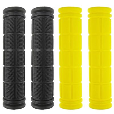 Kasteco 2 Pairs Bicycle Handle Bar Grips Mushroom Grips for BMX/Road Mountain Bikes (Black and Yellow)