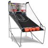 Giantex Foldable Basketball Arcade Game, 8 Game Options, Electronic Double Shot 2 Player w/ 4 Balls and LED Scoring System, Indoor Basketball Game for Kids, Adults, Black & Silver view 1